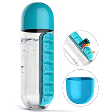 Multi-Use Pill & Water Bottle for Travel (600 Ml, Mix Color)