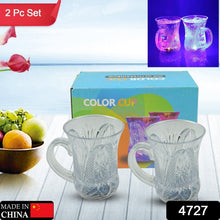 LED Light-Up Party Cups - Flashing Water-Activated Drinking Glasses with Handle (2-Piece)