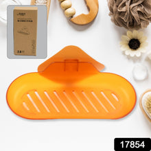 Plastic Soap Dish Holder for Bathroom Shower Wall Mounted Self Adhesive Soap Holder Saver Tray-Plastic Sponge Holder for Kitchen Storage Rack Soap Box, Bathroom ,Sabudani (1 Pc)