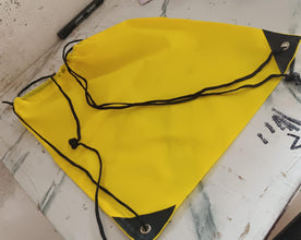 Water-Resistant Nylon Drawstring Backpack Bag (1 Pc / Mix Color & Design)