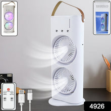 Electric Fan Desktop Double-Head Powerful Air Cooler (1 Pc / With Remote / Plug and Play)